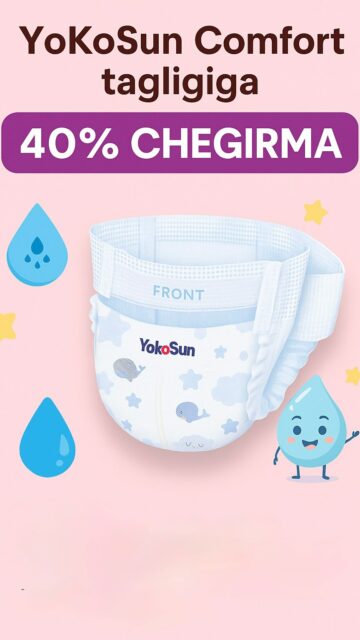 🔥 KATTA CHEGIRMA! 🔥
💥 YokoSun Comfort tagligi — 250 000 so‘m o‘rniga atigi 140 000 so‘m!
🍼 Chaqaloq uchun maksimal qulaylik, onalar uchun esa maksimal tejamkorlik!📦 Shoshiling! Aksiya faqat cheklangan muddatgacha amal qiladi!
👇 Buyurtma va batafsil ma’lumot uchun “PODROBNEE” tugmasini bosing!📍 Manzil:
📌 1-Gor bolnitsiya ro‘parasida
📌 Maksim Gorkiy, Franklin restorani qarshisida📞 Bog‘lanish uchun: +998 95 833 11 10
