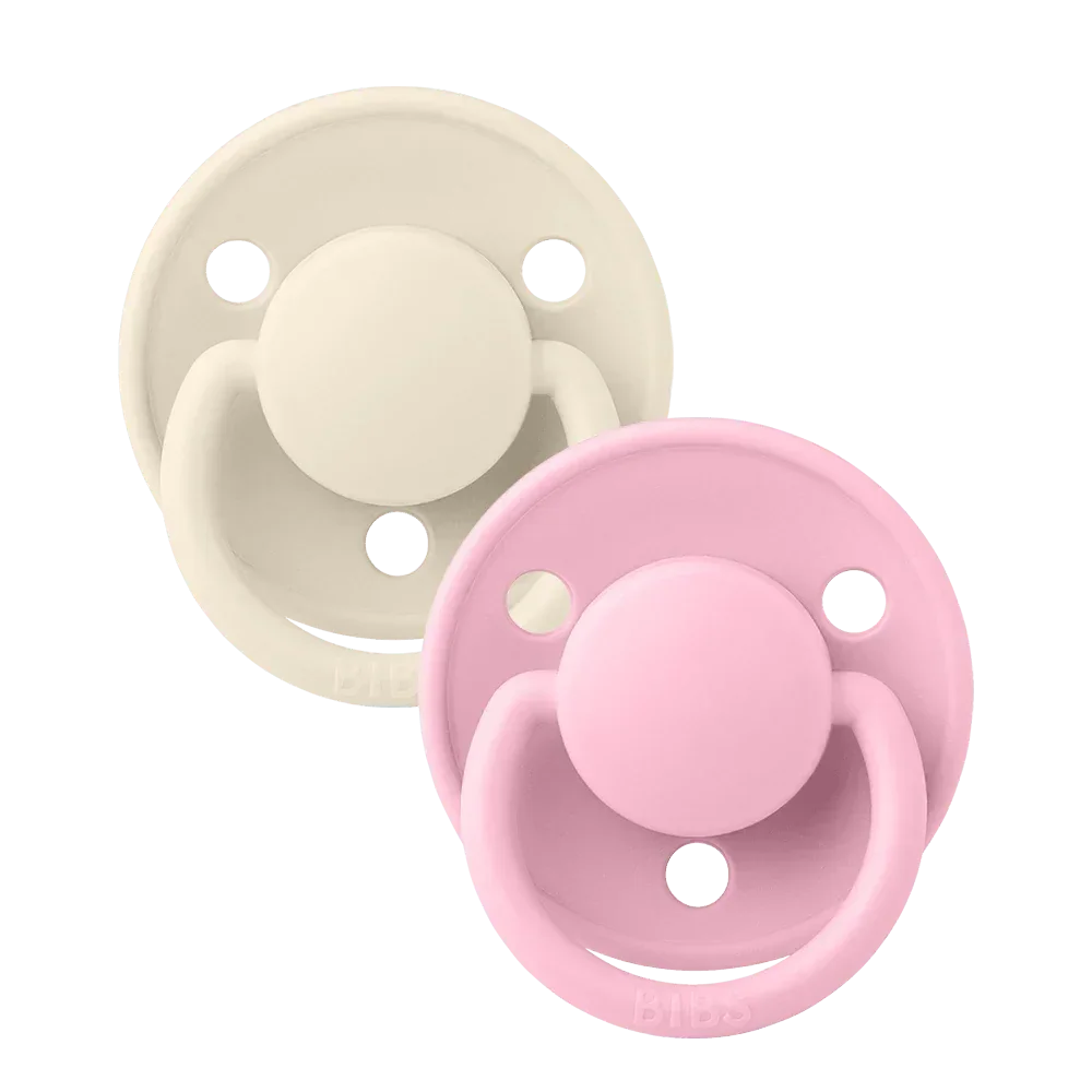 Пустышка BIBS De Lux Latex Ivory/Baby Pink, 2 шт