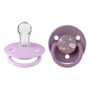 Соска пустышка BIBS x Liberty De Lux Silicone Round (круглая) Onesize – Chamomile Lawn Mauve Mix (2 в упаковке) 0-36 мес.