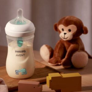 Philips AVENT Natural бутылка с клапаном AirFree, 260 мл, 1 мес+, Слон