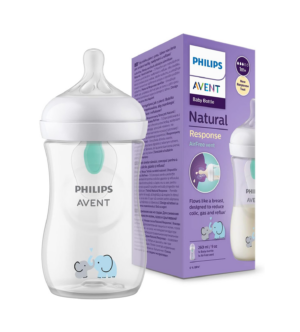Philips AVENT Natural бутылка с клапаном AirFree, 260 мл, 1 мес+, Слон