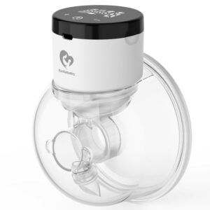 a round plastic container with a black lid