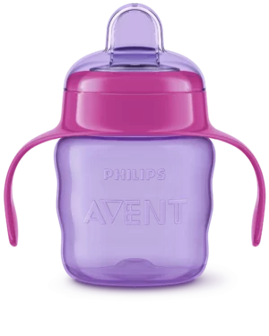 Поильник с мягким носиком и ручками Philips AVENT, 200 мл, от 6 месяцев, фиолетово-розовый