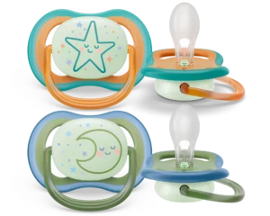 Philips Avent ultra air night пустышка SCF376/23 18 мес+ со светящейся в темноте кнопкой