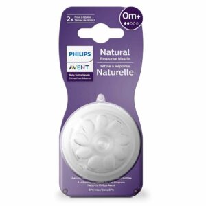 Соска Philips Avent Natural Response SCY962/02, медленный поток, от 0 месяцев – 2 шт