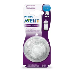 Philips AVENT SCF043/27 Соска Natural, средний поток, 3 мес+
