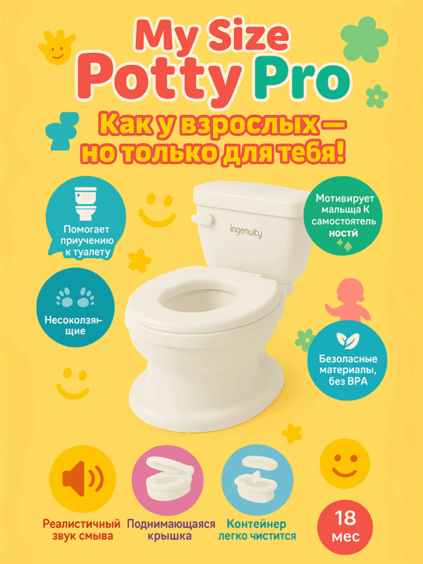 Горшок-Унитаз Summer Infant My Size Potty Pro Белый