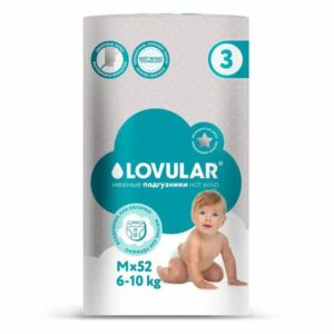 Подгузники Lovular Hot Wind M 6-10 кг, 52 шт