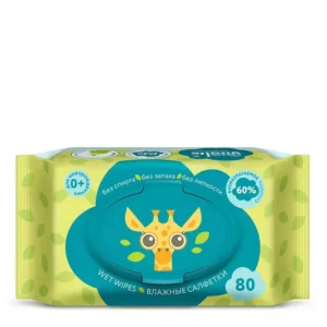 Влажные салфетки Giraffe для детей и всей семьи, 80 шт