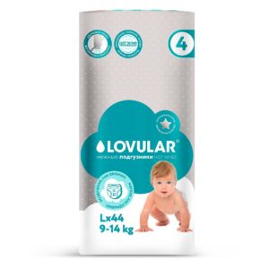 Подгузники Lovular Hot Wind, размер L (9-14 кг), 44 шт.