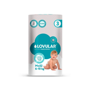 Подгузники Lovular Hot Wind M 6-10 кг, 52 шт