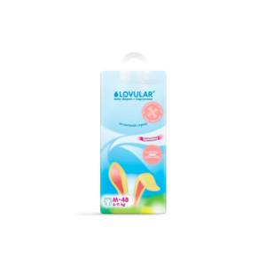 Lovular Quyosh Seriyasi Bolalar Tagliklari M 6-11 kg, 48 dona