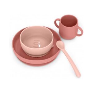Набор детской посуды Suavinex, силиконовый, 4 предмета для прикорма от 4 месяцев