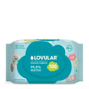 Влажные салфетки SWEET KISS для новорождённых, 99,8% воды, 100 шт – Lovular