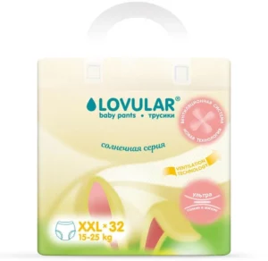 Подгузники-трусики Lovular Солнечная серия XXL 15-25 кг, 32 шт.