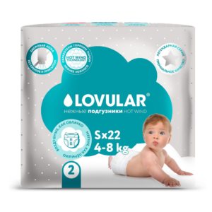 Подгузники Lovular Hot Wind S (4-8 кг), 22 шт