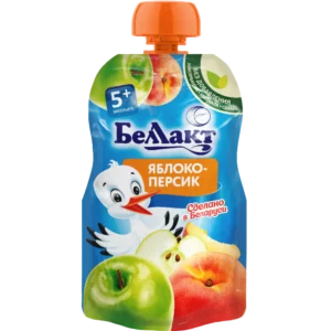 Mevali pyure «Bellakt» olma-shaftoli-nok, 90 g