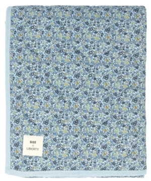 Стеганое одеяло BIBS x Liberty Quilted Blanket Lawn Baby Blue, 85x110 см
