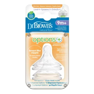 Силиконовые соски Dr.Brown's Option+ уровень 4, 9м+, 2 шт