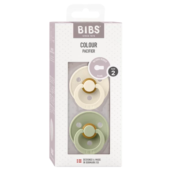 Пустышки Bibs Colour 2 Шт., Латекс, 6-18 Мес., Olive/White