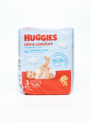 Huggies Ultra Comfort 3, подгузники для мальчиков (5-9 кг), 21 шт