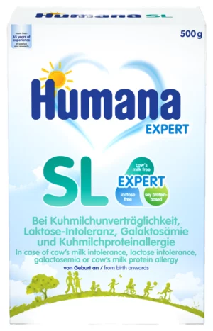 Humana SL Expert, laktozasiz soya oqsillik aralashma, 500 g, Germaniya
