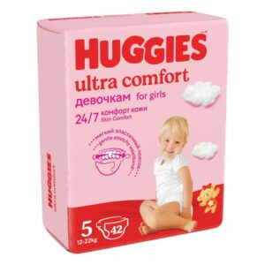 Подгузники Huggies Ultra Comfort 5 (12-22 кг), для девочек, 42 шт