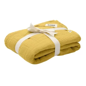 Муслиновая пеленка BIBS Swaddle 120x120 см, Mustard, GOTS