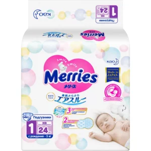 Merries tagliklari, yangi tug‘ilgan chaqaloqlar uchun, 5 kg, 24 dona