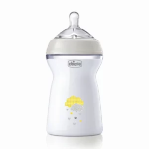 Бутылочка Chicco Natural Feeling белая быстрый поток 6м+ 330 мл