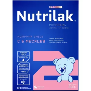 Nutrilak Premium 2, 600 g, 6-12 oylik bolalar uchun aralashma