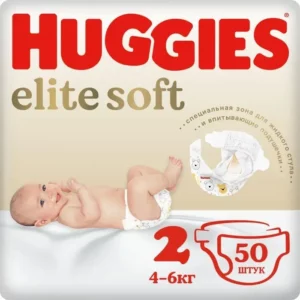 Huggies Elite Soft tagliklari 2 (4-6 kg), 50 dona