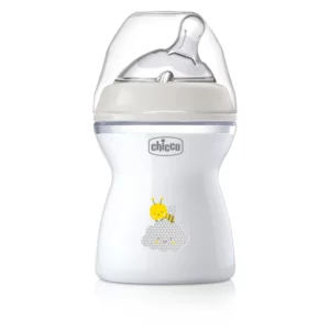 Бутылочка Chicco Natural Feeling 250 мл, белая, силиконовая соска, антиколиковая