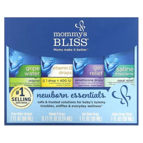 Mommy'S Bliss Newborn Essentials, Набор Для Новорожденных, 4 Предмета