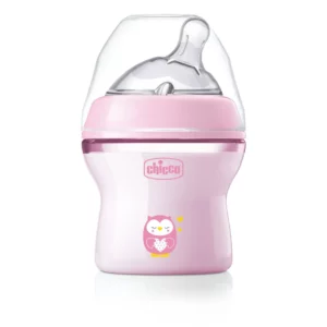 Chicco Natural Feeling bolalar butilkasi 150 ml, pushti rang, antikolik, BPA-free