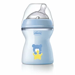Chicco Natural Feeling bolalar butilkasi 250 ml, ko'k rang, antikolik, BPA-free
