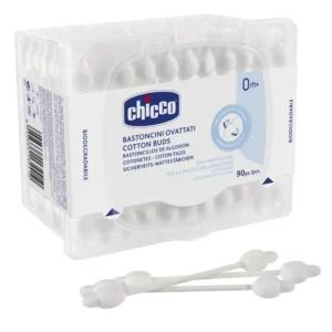 Chicco Baby Moments paxta tayoqchalari, 90 dona, yangi tug‘ilgan chaqaloqlar uchun xavfsiz