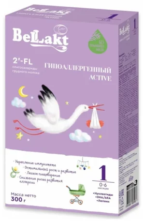 Bellakt Gippoallergeniy 1, 300 g – 0-6 oylik chaqaloqlar uchun sutli aralashma