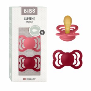 BIBS Supreme+ so‘rg‘ichlari 2 dona, simmetrik shakl, Candy Apple, o‘lcham 2