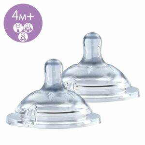 Соска силиконовая Chicco Natural Feeling, 4м+, 2 шт
