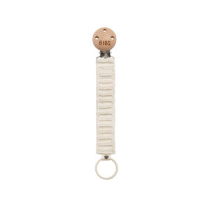 Держатель для пустышки BIBS Paci Braid, хлопок, цвет Ivory, Дания