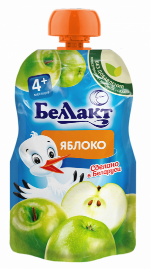 Bellakt Olma pyuresi, 90 g – 6 oylik bolalar uchun mevali pyure