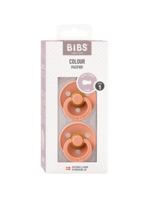 Пустышки BIBS Colour 2 шт., латекс, 0+ мес., Peach