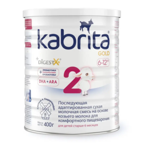 Kabrita 2 Bolalar uchun echki suti asosidagi aralashma, 400 g, 6-12 oy