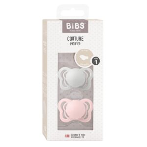 BIBS Couture Silicone so‘rg‘ichlar to‘plami, anatomik shakl, Haze/Blossom, 2 dona