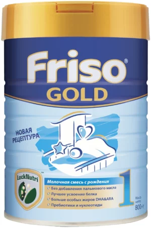 Frisolac Gold 1, 800 g – 0-6 oylik bolalar uchun mos sutli aralashma