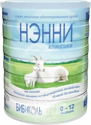 Nanni Klassik, quruq sutli aralashma, echki sutidan, 405 g (0–12 oy)