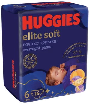 Huggies Elite Soft tungi tursiklar 6 (15-25 kg), 16 dona
