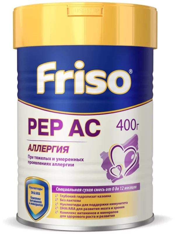 Frisolac Pep Ac, 400 Г – Специализированная Смесь Для Аллергиков, 0-12 Месяцев