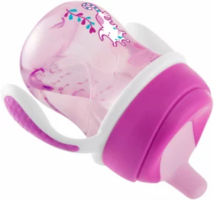 Детский поильник Chicco Training Cup розовый, 200 мл, 6м+